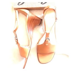 CIRCA Joan & David Wedges,Sandals,9.5,Nude/Tan